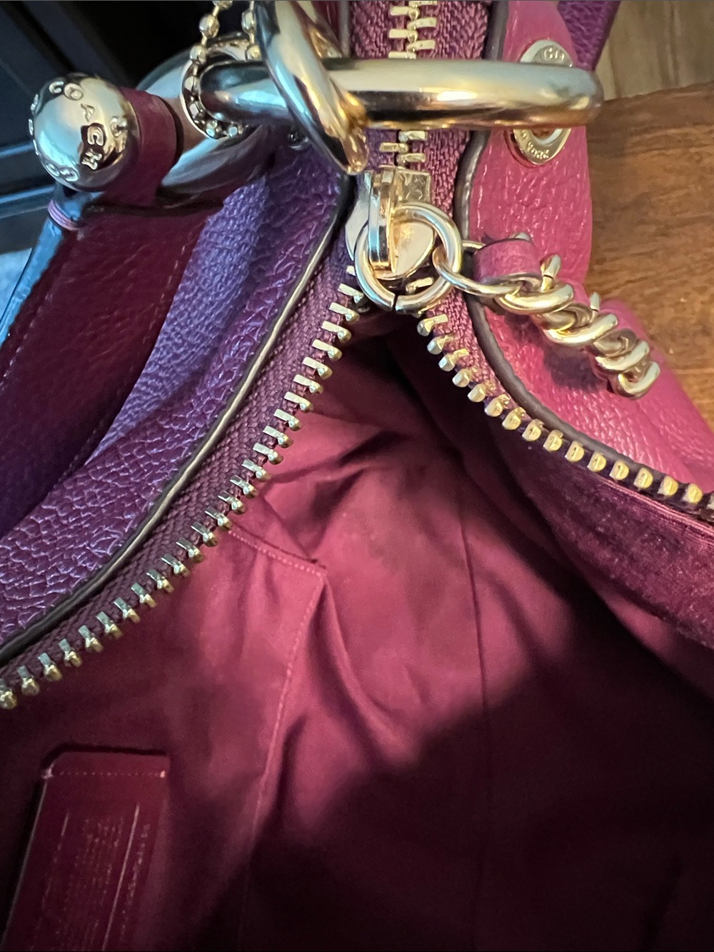 COACH Pebbled Leather Shoulder and Crossbody Bag - Picture 16 of 17